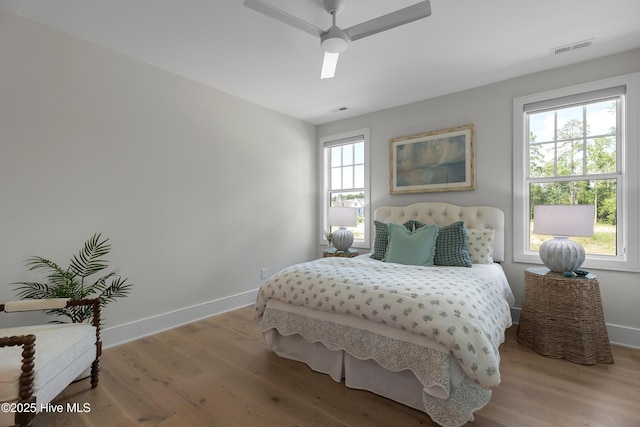 4139 Cobleskill Dr, Leland, NC 28451 - bedroom featuring light wood-style floors and a ceiling fan