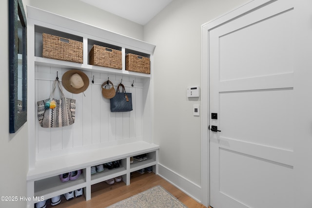 4139 Cobleskill Dr, Leland, NC 28451 - mudroom featuring wood finished floors and baseboards