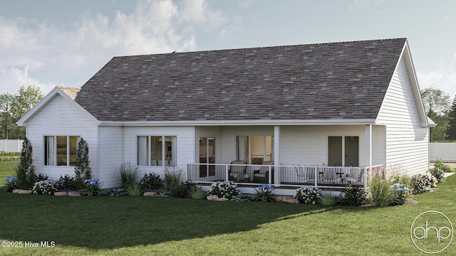 135 Forest Walk SW, Sunset Beach, NC 28468 - cape cod house with a porch and a front lawn