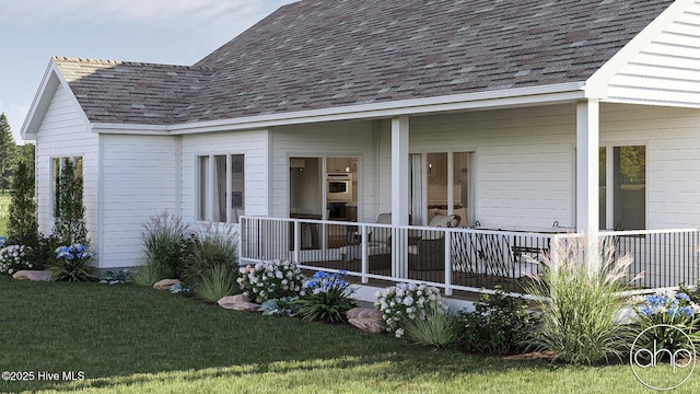 135 Forest Walk SW, Sunset Beach, NC 28468 - exterior space featuring a yard and roof with shingles