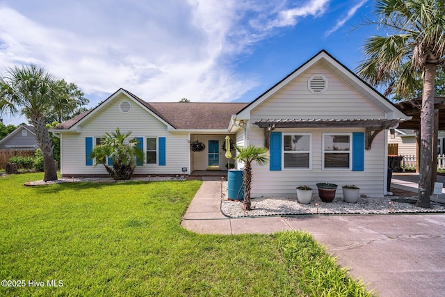 1005 Pleasant Dale Dr, Wilmington, NC 28412 - view of front facade with a front lawn and roof with shingles