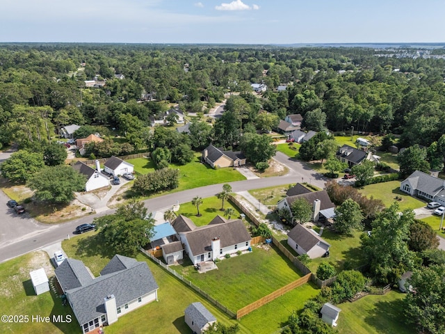 1005 Pleasant Dale Dr, Wilmington, NC 28412 - aerial perspective of suburban area featuring a forest