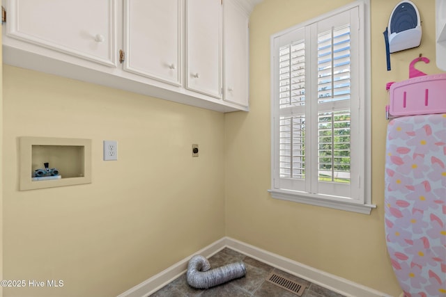 7405 Chickadee Ct, Sanford, NC 27332 - washroom with cabinet space, hookup for an electric dryer, and hookup for a washing machine