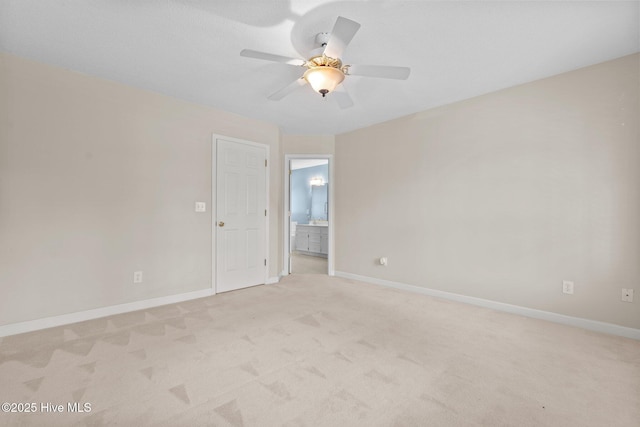 7405 Chickadee Ct, Sanford, NC 27332 - spare room with a ceiling fan and light carpet