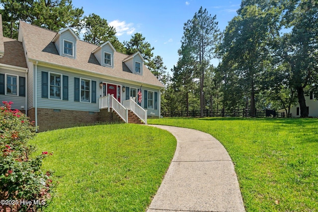 7405 Chickadee Ct, Sanford, NC 27332 - cape cod house featuring roof with shingles and crawl space