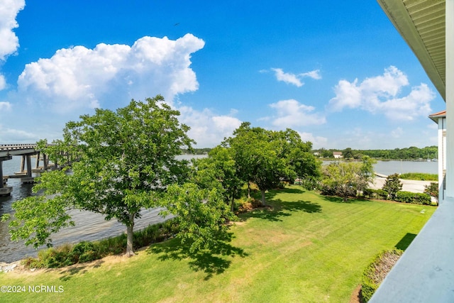 300 Midyette St Unit A15, Oriental, NC 28571 - view of green lawn featuring a water view