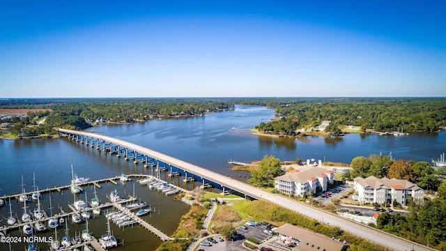 300 Midyette St Unit A15, Oriental, NC 28571 - drone / aerial view of a large body of water and a forest