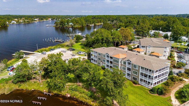 300 Midyette St Unit A15, Oriental, NC 28571 - drone / aerial view of a large body of water and a forest