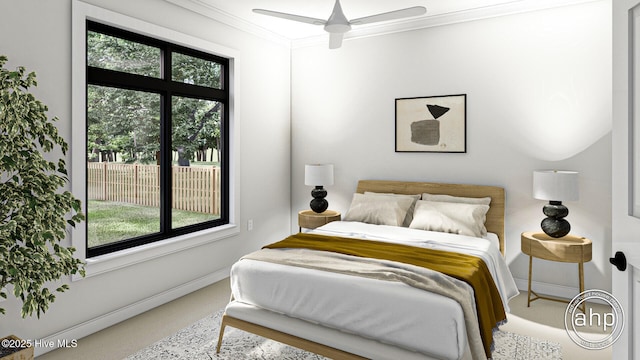243 W Winding Way, Wallace, NC 28466 - bedroom with ornamental molding and baseboards