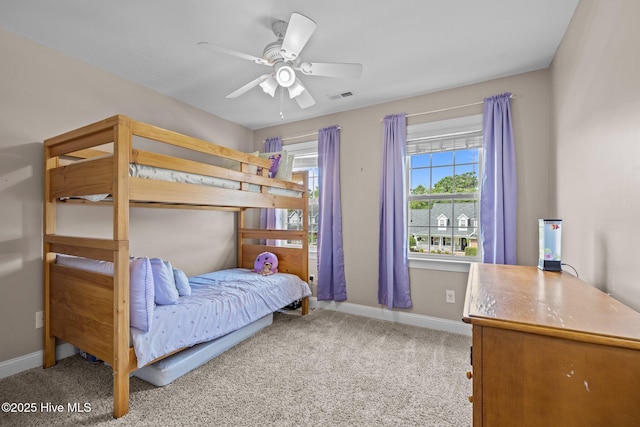 324 Foster Creek Rd, Swansboro, NC 28584 - bedroom with carpet and a ceiling fan