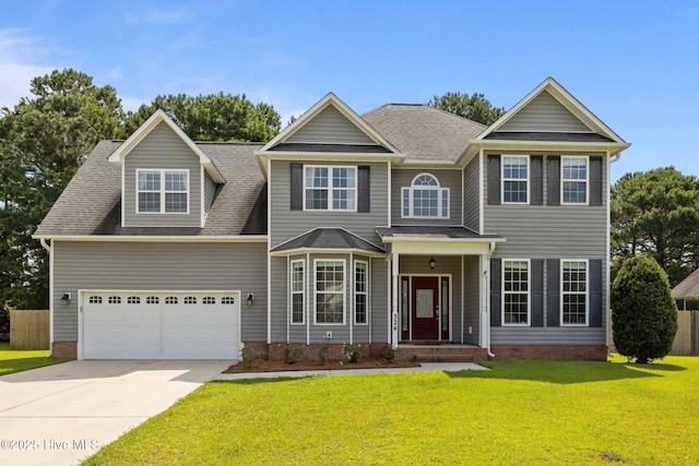 324 Foster Creek Rd, Swansboro, NC 28584 - view of front of property with concrete driveway, an attached garage, and a shingled roof