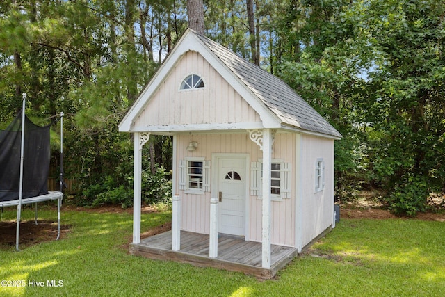 324 Foster Creek Rd, Swansboro, NC 28584 - view of shed featuring a trampoline