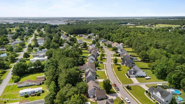 324 Foster Creek Rd, Swansboro, NC 28584 - aerial perspective of suburban area featuring a forest