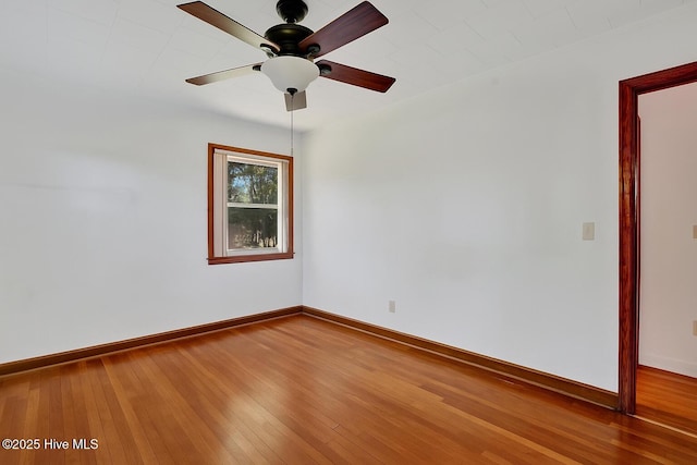377 Louis Breeden Blvd, Hamlet, NC 28345 - spare room with a ceiling fan and hardwood / wood-style flooring
