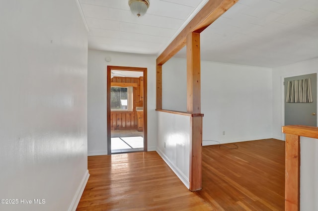 377 Louis Breeden Blvd, Hamlet, NC 28345 - hall featuring wood finished floors and baseboards