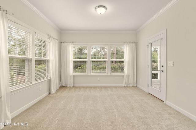 2955 Moorings Way SE, Southport, NC 28461 - empty room featuring carpet floors and ornamental molding