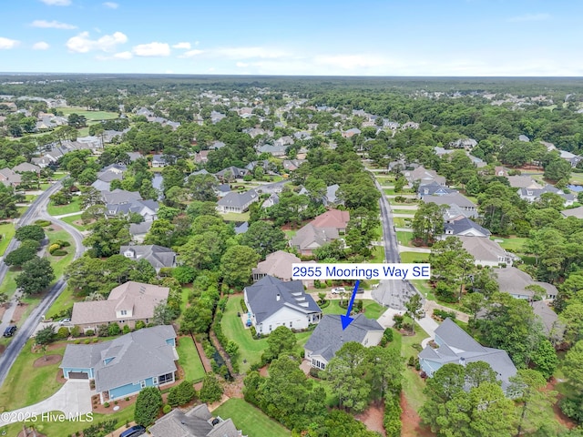 2955 Moorings Way SE, Southport, NC 28461 - aerial overview of property's location featuring nearby suburban area