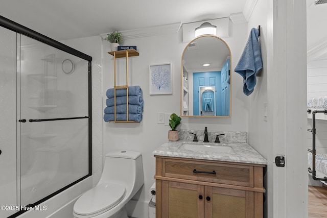 8801 Reed Dr Unit 303W, Emerald Isle, NC 28594 - full bathroom featuring vanity and combined bath / shower with glass door