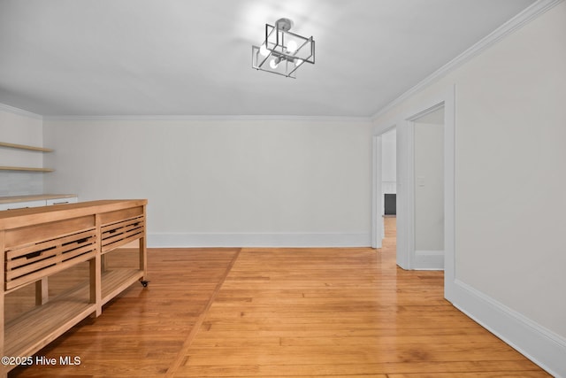 25967 US-264, Pantego, NC 27860 - unfurnished dining area featuring light wood-type flooring and ornamental molding