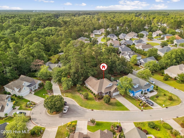3716 Pond Pine Ct, Southport, NC 28461 - aerial view of residential area with a heavily wooded area