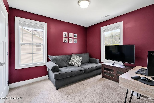 1022 Summer Woods Dr, Wilmington, NC 28412 - living area featuring carpet floors and an office area