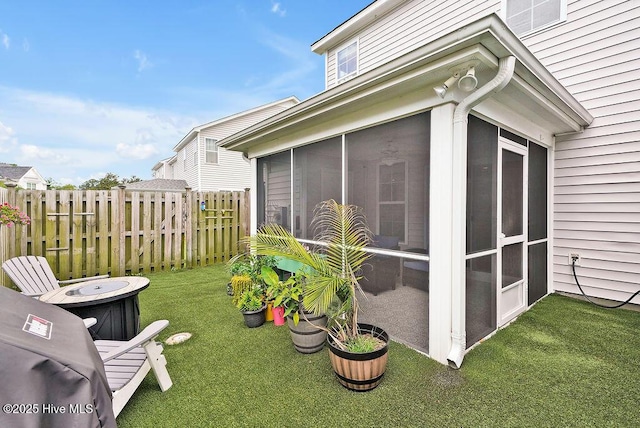 1022 Summer Woods Dr, Wilmington, NC 28412 - view of side of home featuring a sunroom