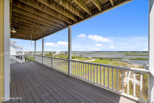120 Windjammer Dr, Surf City, NC 28445 - deck featuring a water view