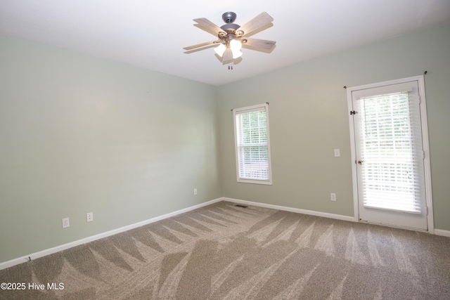 130 Pinecone Ct, Seven Lakes, NC 27376 - carpeted spare room with ceiling fan and baseboards