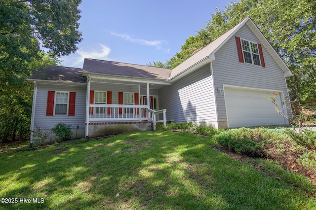 130 Pinecone Ct, Seven Lakes, NC 27376 - view of front of home with a porch and a front lawn