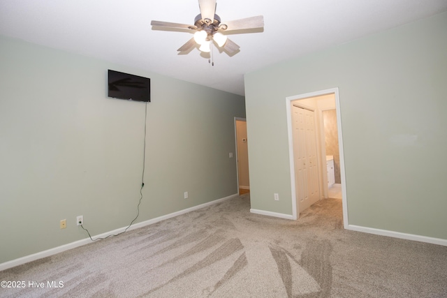 130 Pinecone Ct, Seven Lakes, NC 27376 - unfurnished bedroom featuring carpet flooring and a ceiling fan