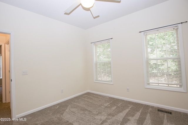 130 Pinecone Ct, Seven Lakes, NC 27376 - carpeted spare room with a ceiling fan and baseboards