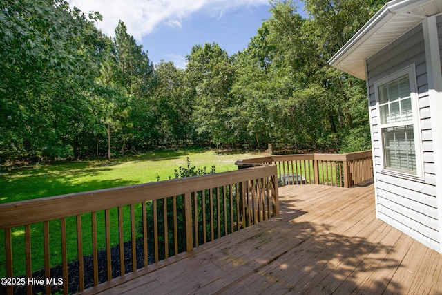 130 Pinecone Ct, Seven Lakes, NC 27376 - deck featuring a yard