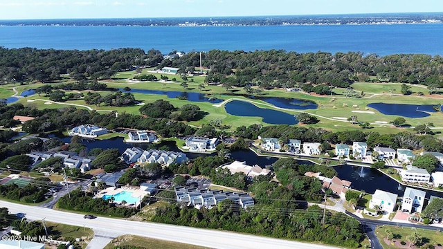 130 Salter Path Rd Unit 74, Pine Knoll Shores, NC 28512 - aerial view of residential area featuring a nearby body of water and a local golf course