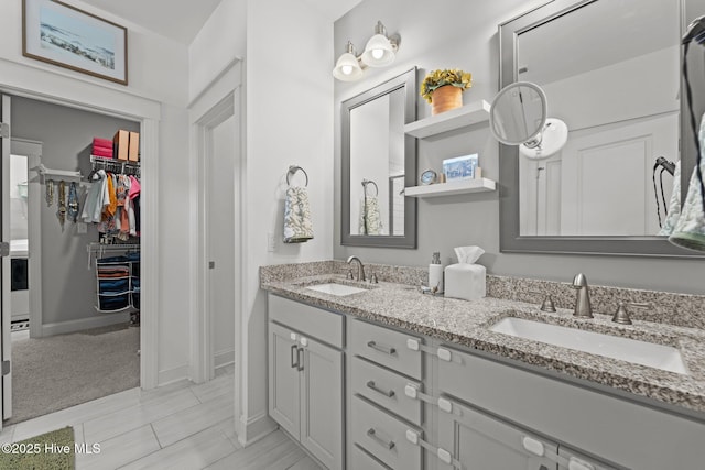 3 Glen Ross Dr, Pinehurst, NC 28374 - bathroom with double vanity and a spacious closet