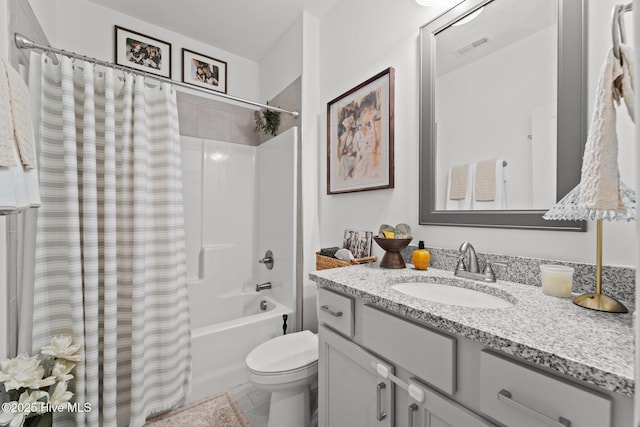 3 Glen Ross Dr, Pinehurst, NC 28374 - bathroom featuring vanity and shower / bath combo with shower curtain