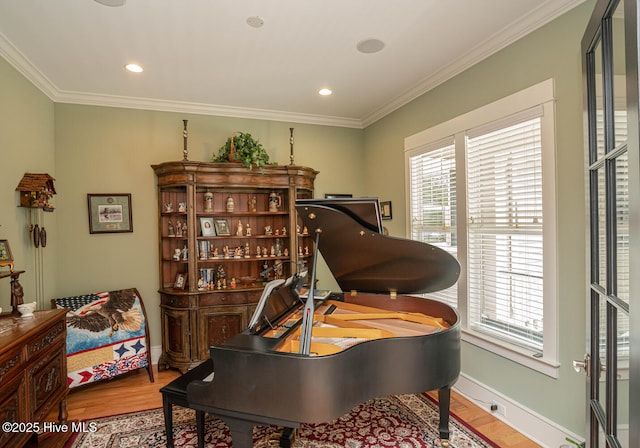 595 Wicklow Sq SW, Ocean Isle Beach, NC 28469 - office with wood finished floors, ornamental molding, and recessed lighting