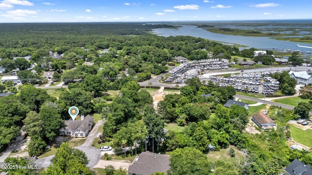 103 Coppers Trl, Wilmington, NC 28411 - bird's eye view of a heavily wooded area and a nearby body of water