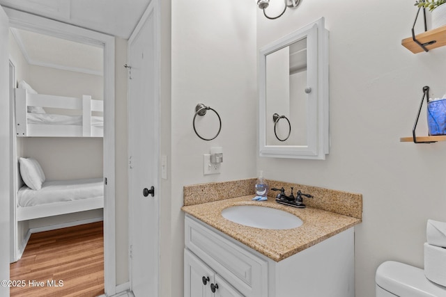 1004 Carolina Beach Ave S Unit B6, Carolina Beach, NC 28428 - bathroom featuring vanity and wood finished floors
