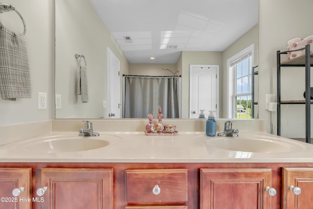 203 Mccain St, Beulaville, NC 28518 - full bathroom with double vanity and curtained shower