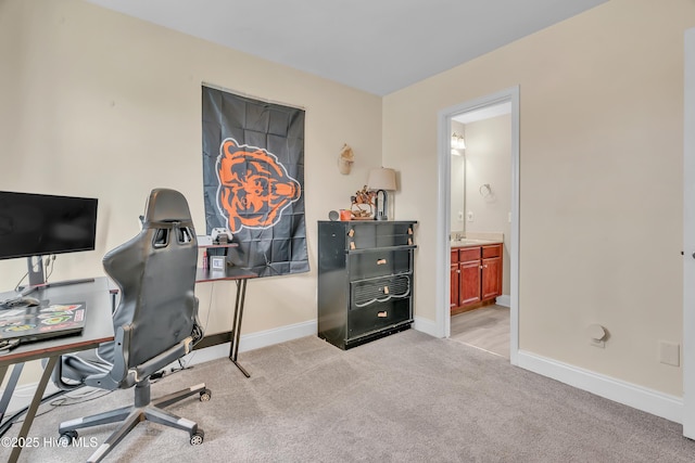203 Mccain St, Beulaville, NC 28518 - office area featuring carpet and baseboards