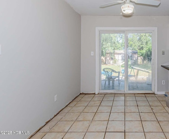 105 Woodside Ct, Jacksonville, NC 28546 - unfurnished room featuring ceiling fan and light tile patterned flooring