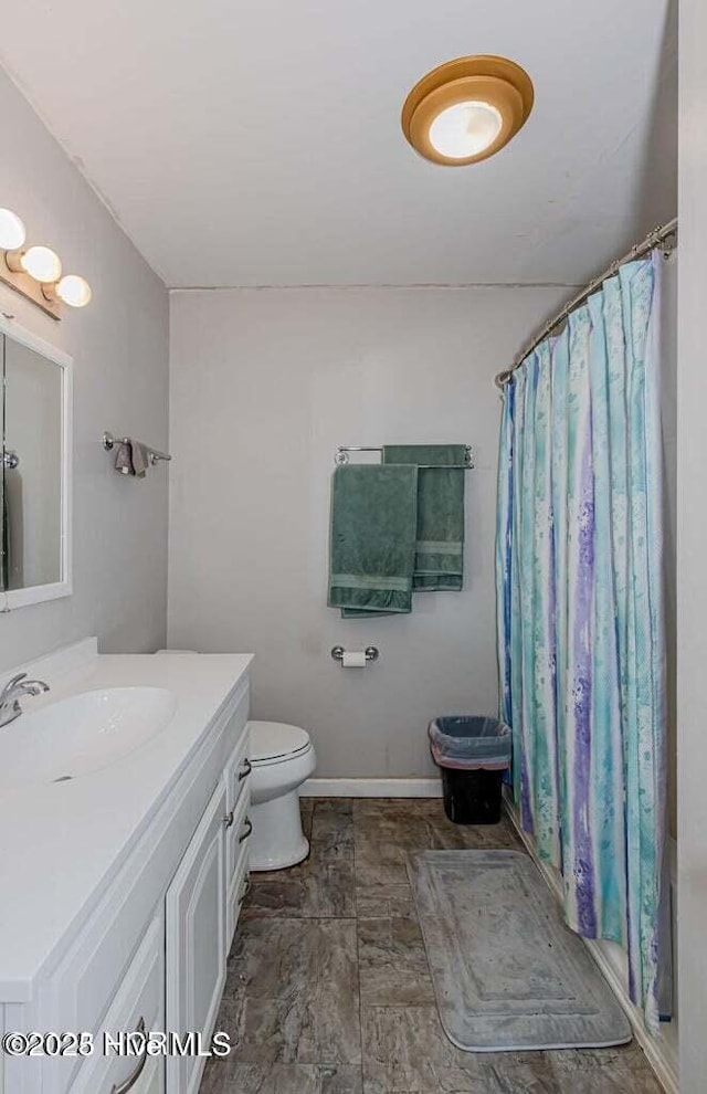105 Woodside Ct, Jacksonville, NC 28546 - bathroom with vanity and a shower with shower curtain