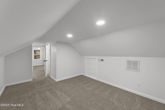 350 Hubert Blvd, Hubert, NC 28539 - additional living space featuring carpet flooring, lofted ceiling, and recessed lighting