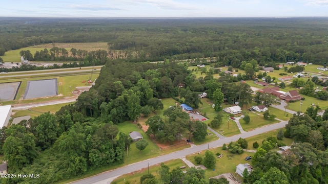 350 Hubert Blvd, Hubert, NC 28539 - aerial overview of property's location with a heavily wooded area