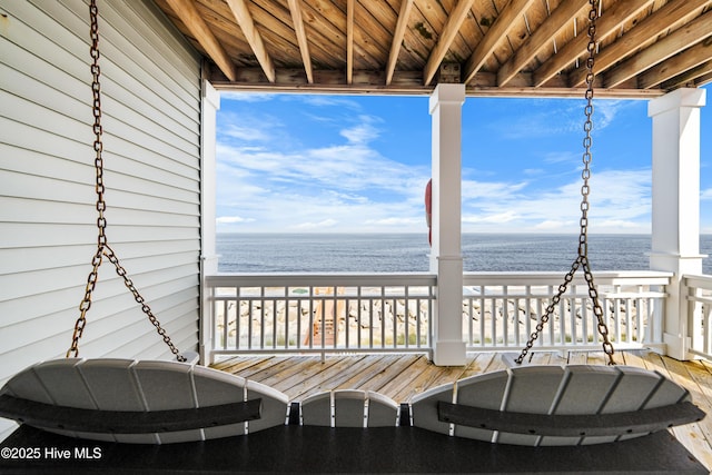 1602 Carolina Beach Ave N Unit 2, Carolina Beach, NC 28428 - deck featuring a water view