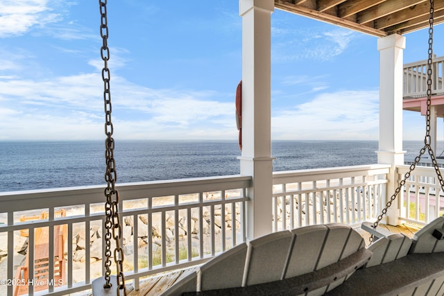 1602 Carolina Beach Ave N Unit 2, Carolina Beach, NC 28428 - balcony featuring a water view