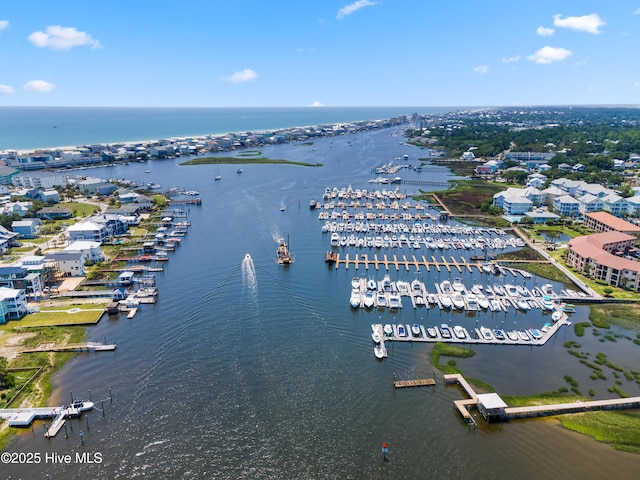 1602 Carolina Beach Ave N Unit 2, Carolina Beach, NC 28428 - bird's eye view of a marina and a nearby body of water