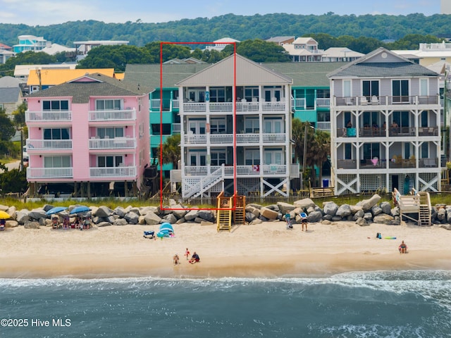 1602 Carolina Beach Ave N Unit 2, Carolina Beach, NC 28428 - view of property with view of water and beach