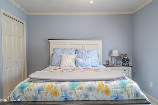 409 S Grace Chapel Church Rd, Hamlet, NC 28345 - bedroom featuring ornamental molding