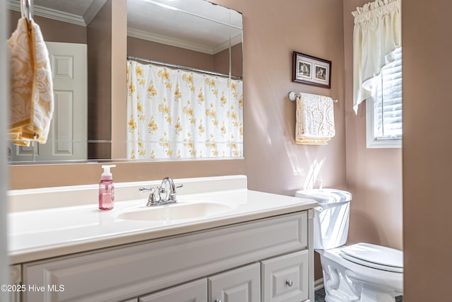 409 S Grace Chapel Church Rd, Hamlet, NC 28345 - bathroom with vanity and ornamental molding